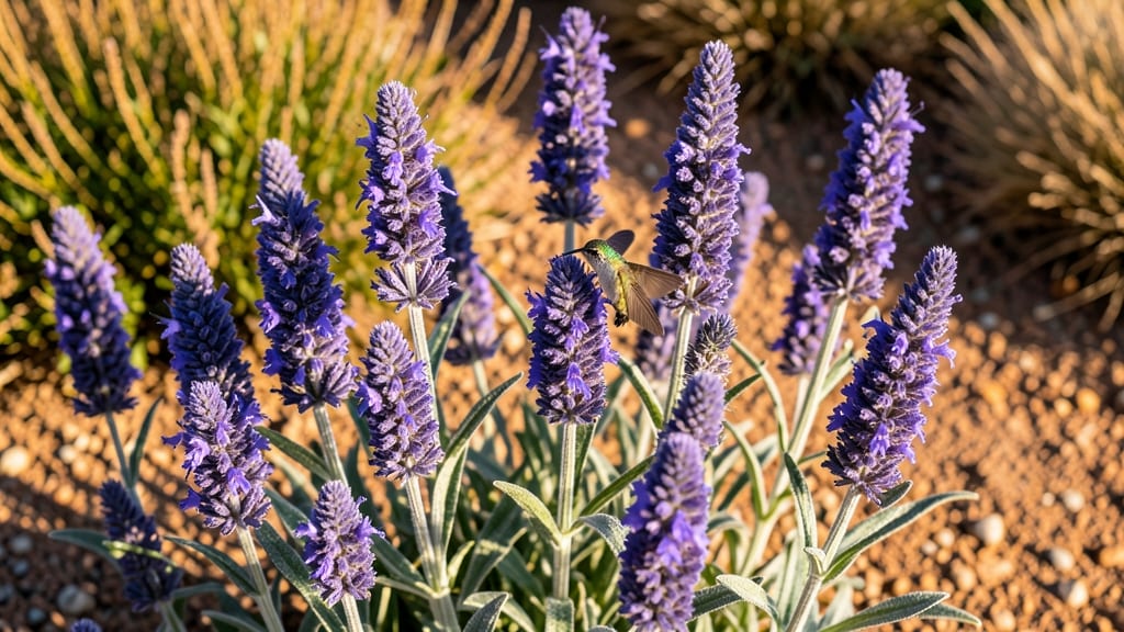 Agastache with Blue-Purple Flower Whorls