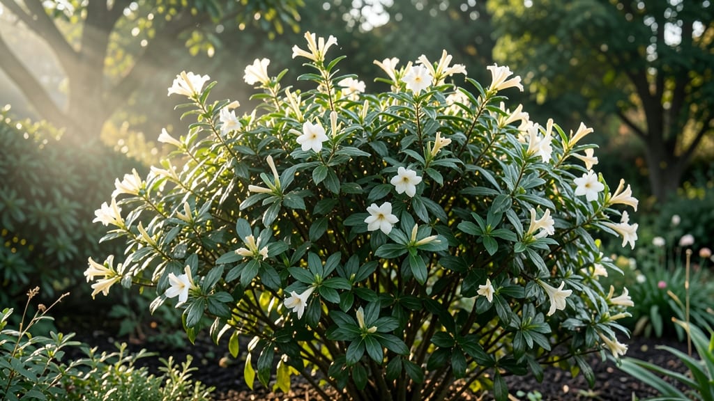 Abelia Grandiflora with White Summer Flowers
