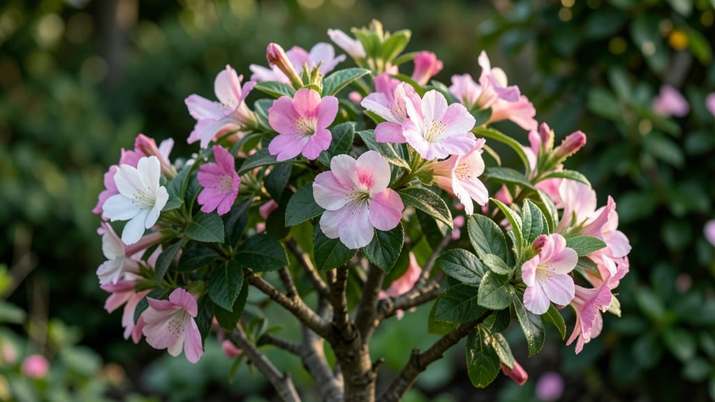 Weigela Florida with Red-Pink Flowers