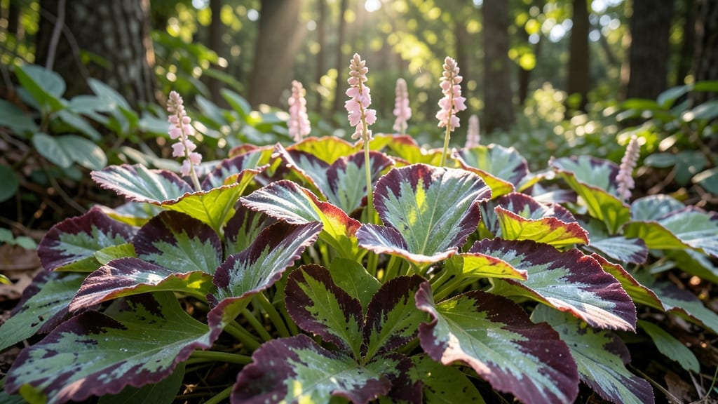 Coral Bells with Variegated Leaves