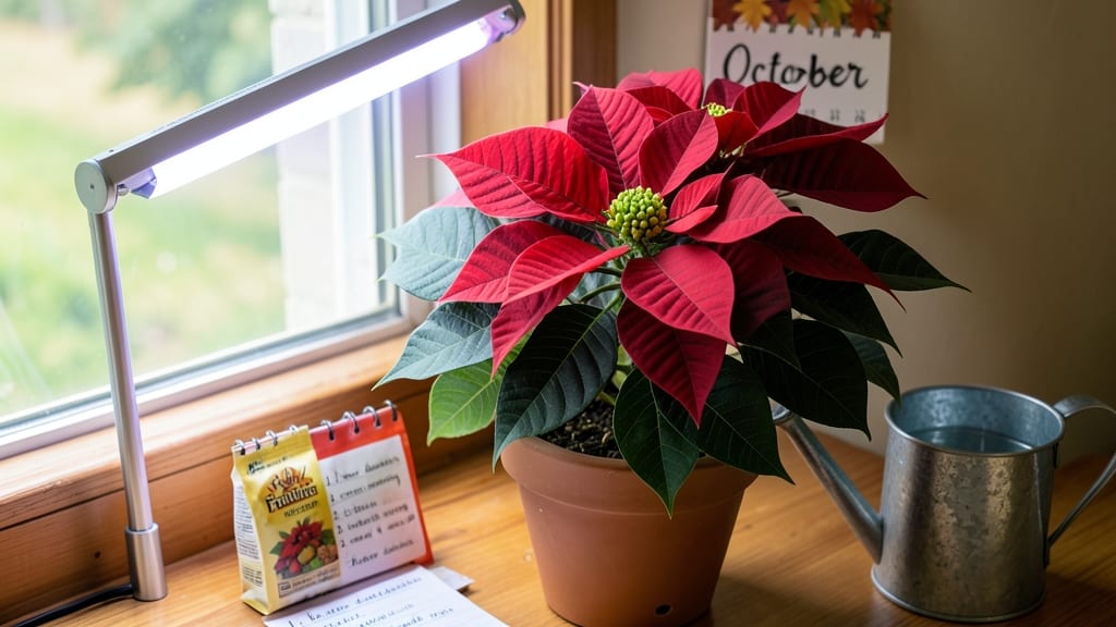 How to Get a Poinsettia to Bloom Again: Light-Controlled Magic for Repeat Color