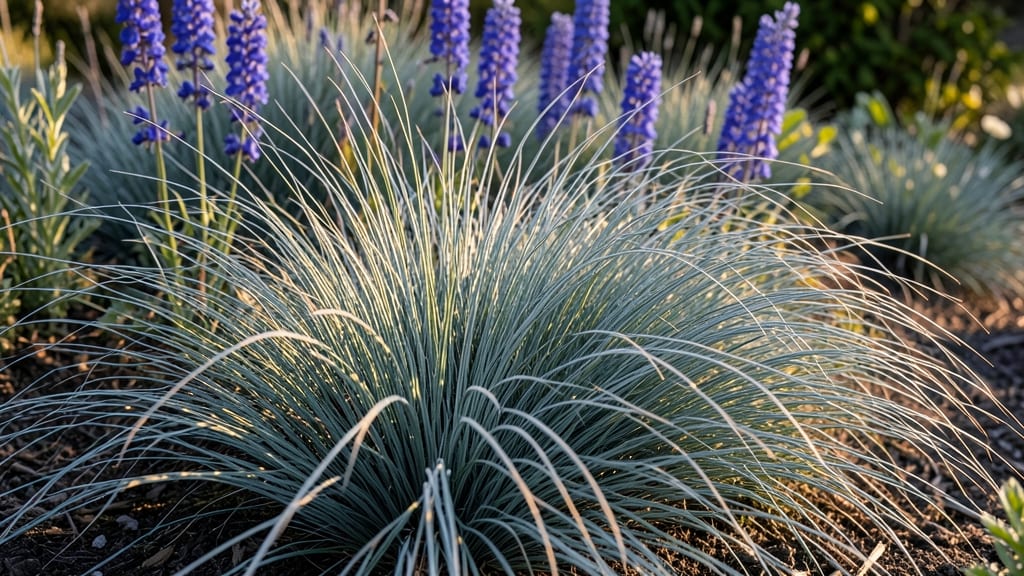 Blue Fescue Grass as Ornamental Accent