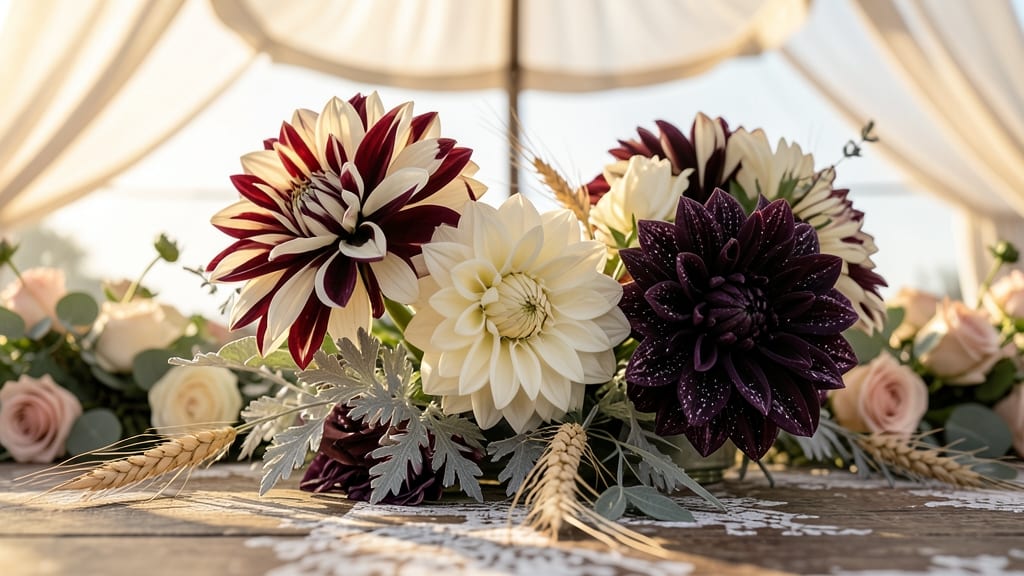 Dahlias For Dramatic Wedding Centerpieces