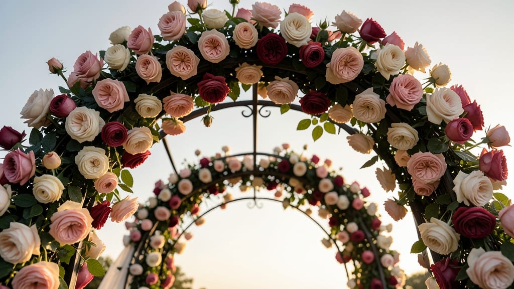 Roses For Timeless Wedding Arches