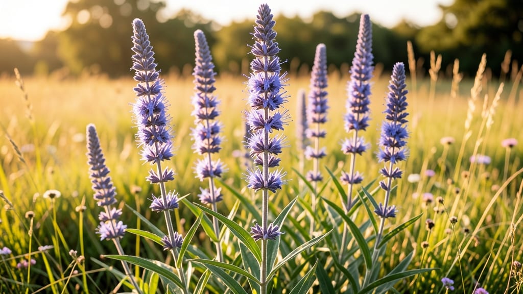 Blue Vervain with Vertical Flower Spikes