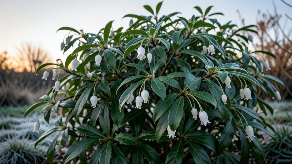 Pieris Japonica with White Bell Flowers