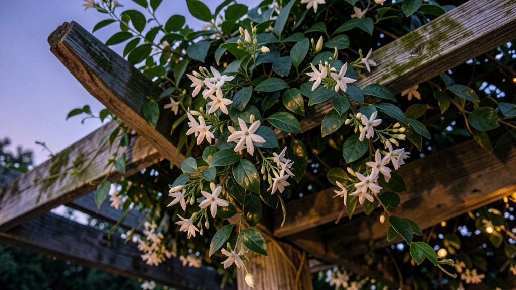 Star Jasmine Trachelospermum Jasminoides: Evening Fragrance