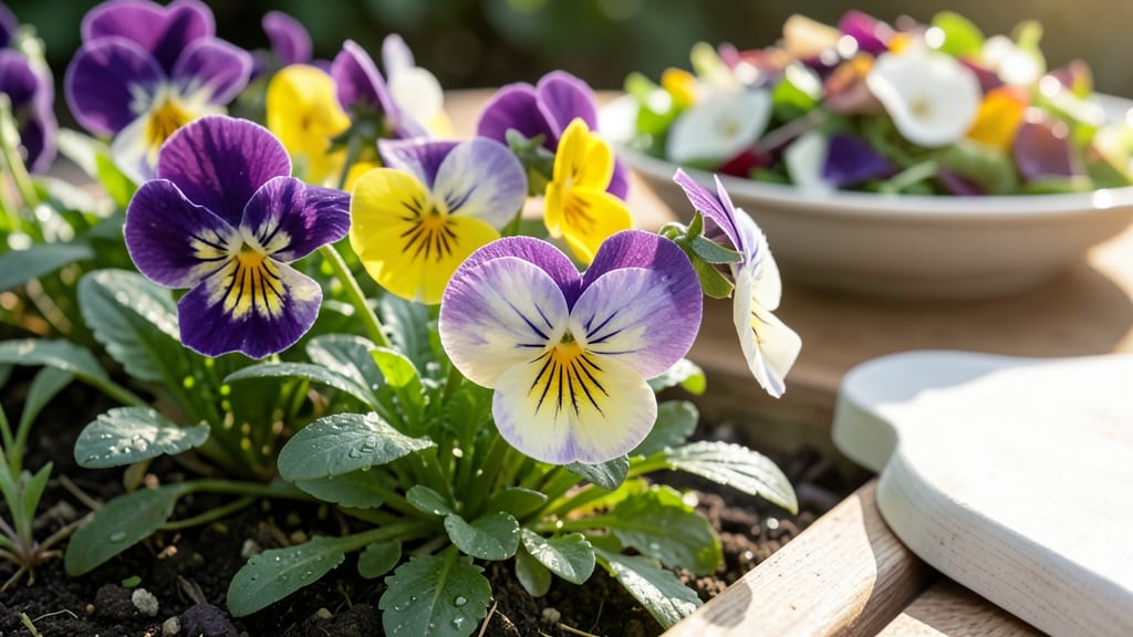 Pansies for Edible Colorful Accents
