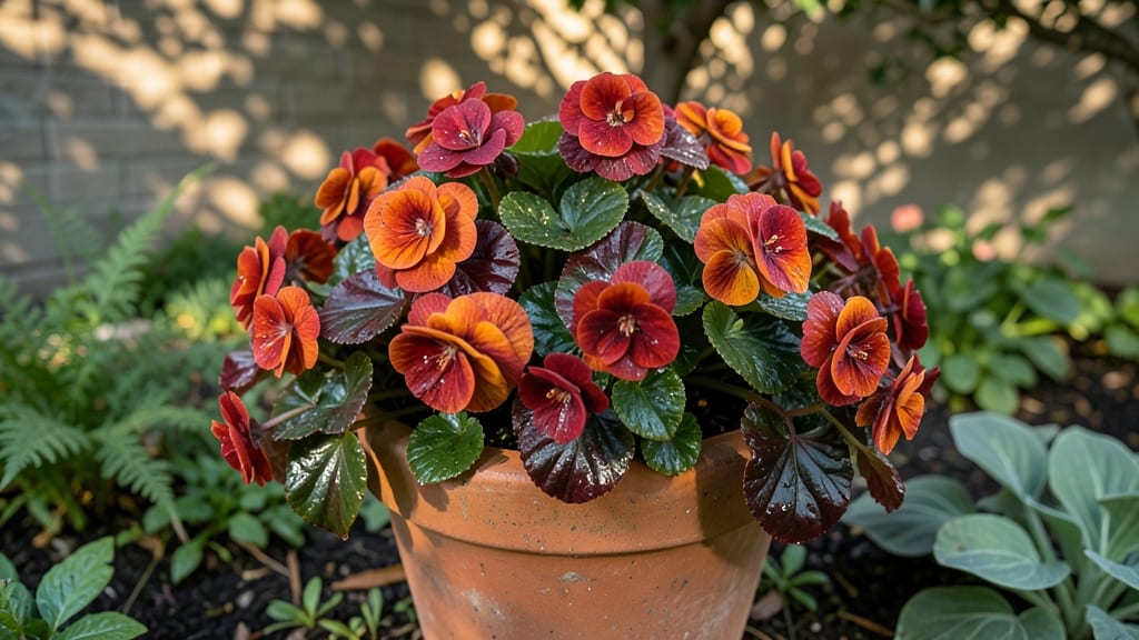 Cranberry Begonias for Deep Autumn Hues