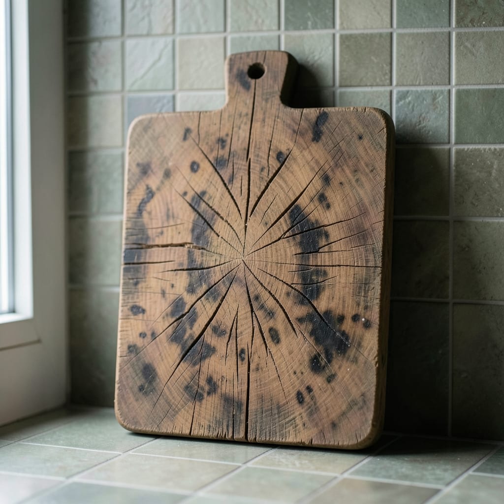 The wooden cutting board
