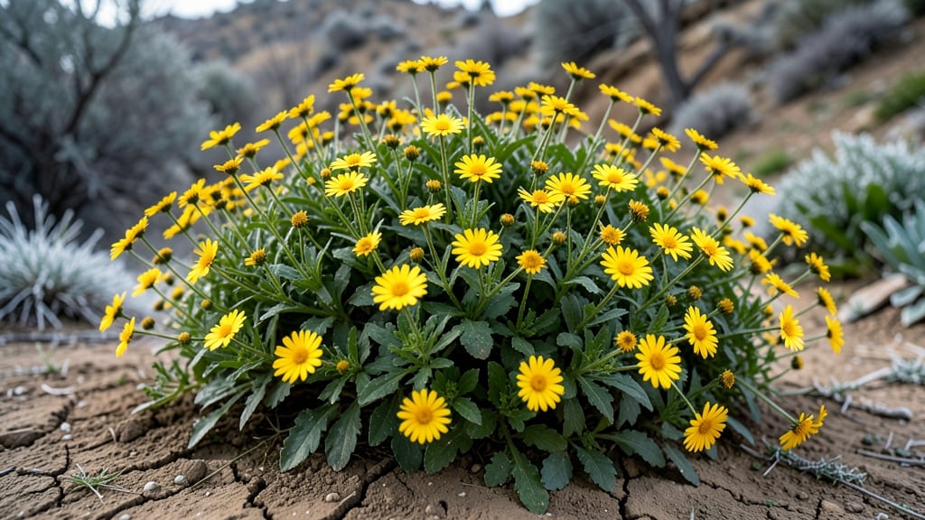 Potentilla Fruticosa with Yellow Daisy-Like Blooms