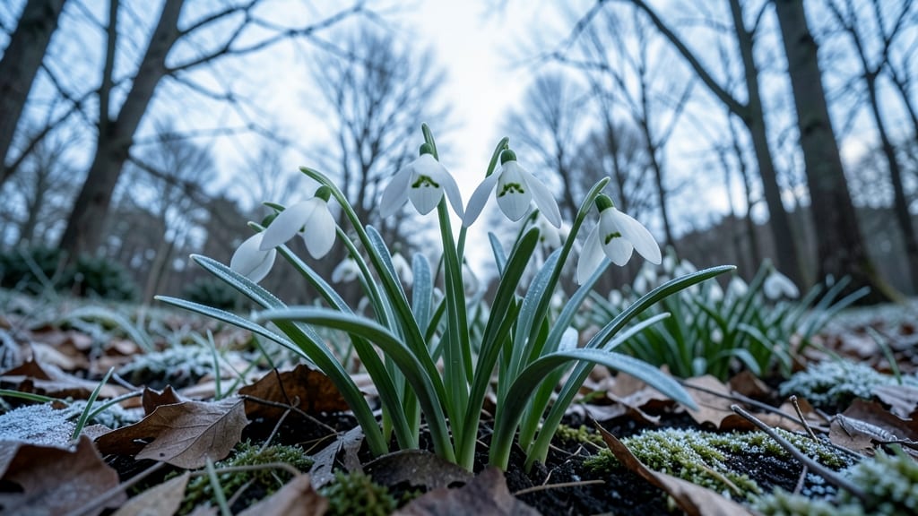 Snowdrops Galanthus Nivalis For Early Winter