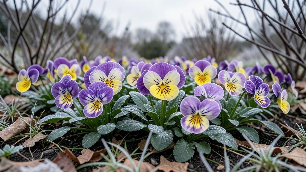 Pansies Survive Cold Snaps