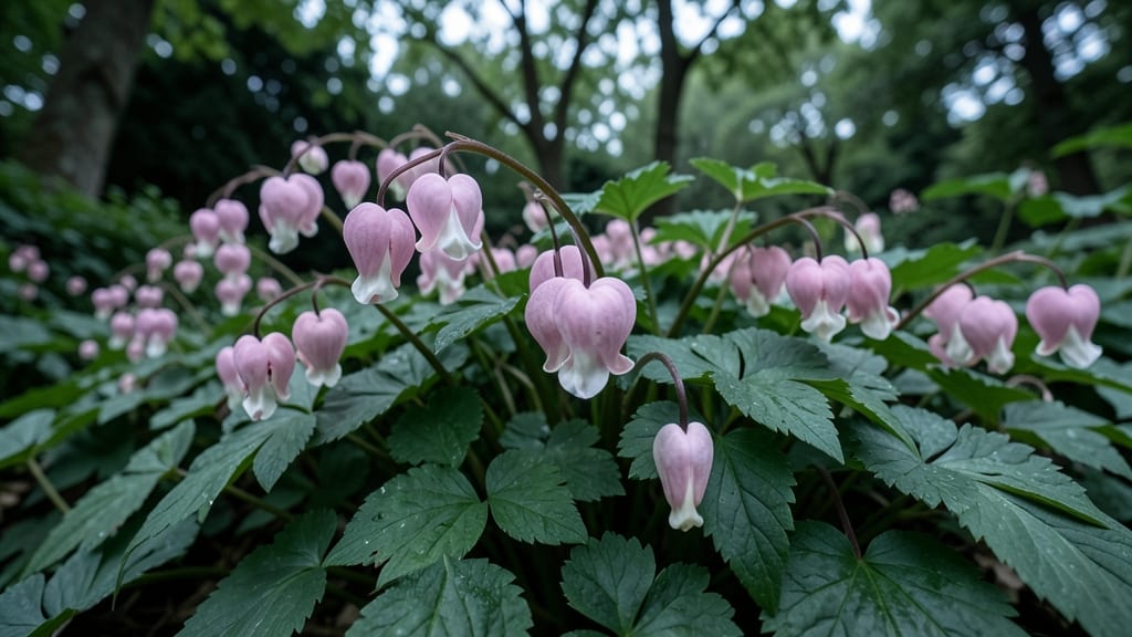 Bleeding Heart Plants with Delicate Arches