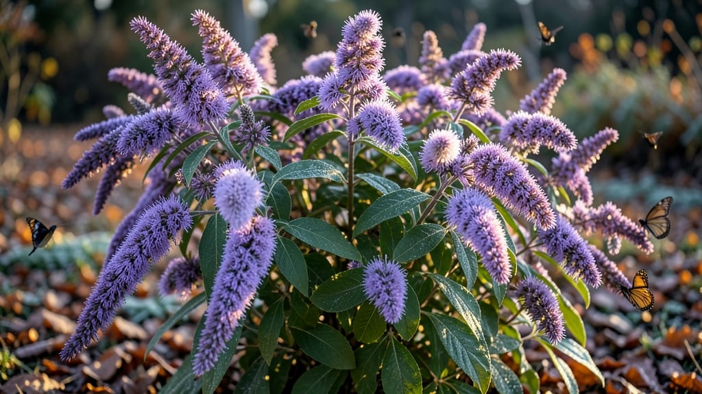 Butterfly Bush with Purple Haze Blooms