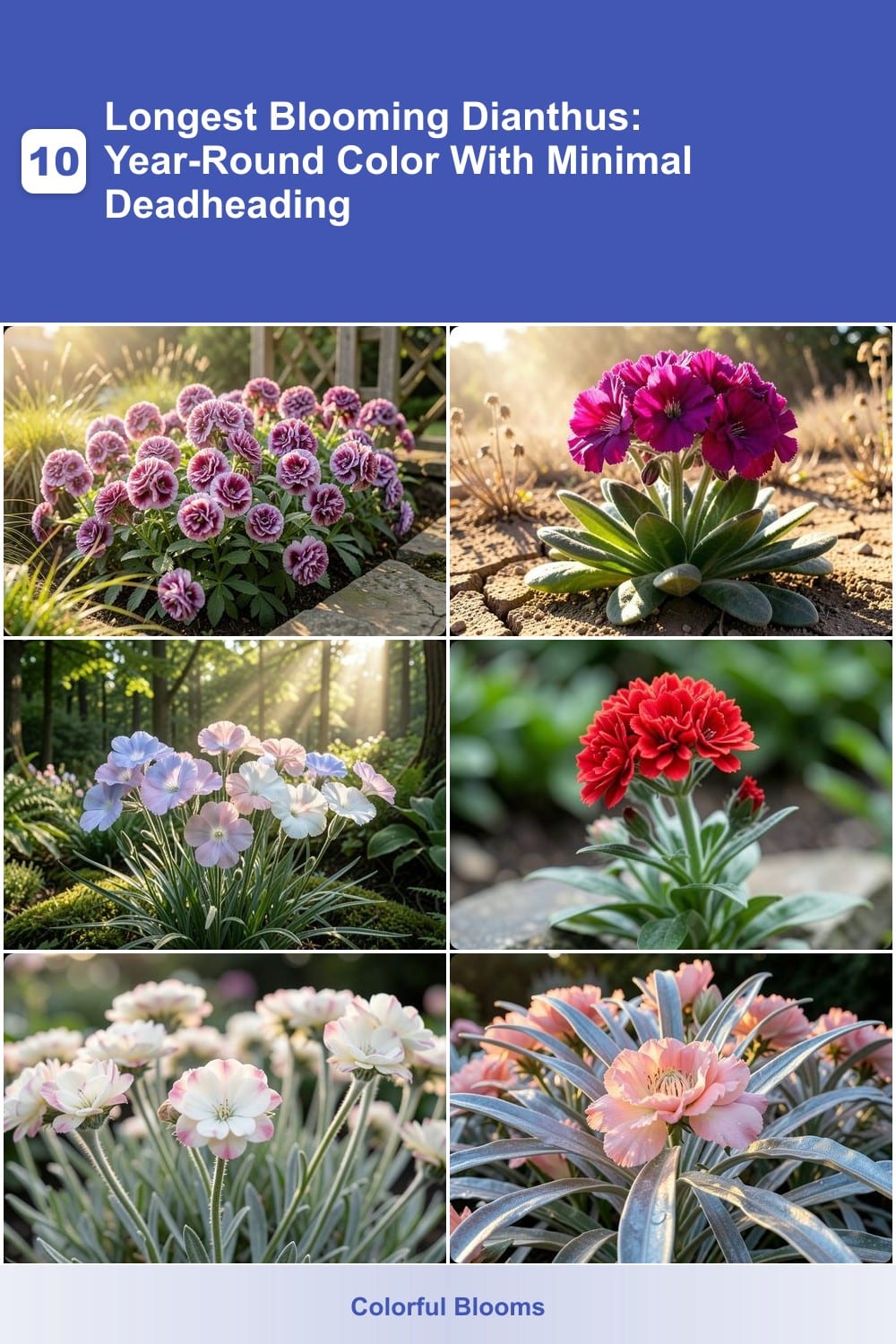 10 Longest Blooming Dianthus: Year-Round Color With Minimal Deadheading