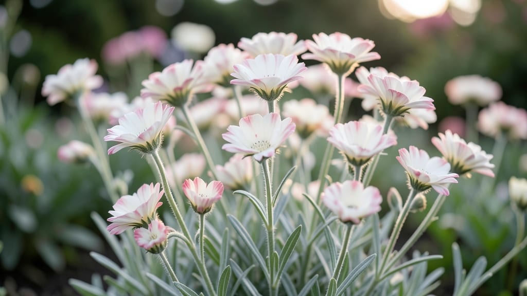 Cheddar Dianthus: Creamy White Flowers With Pink Edges