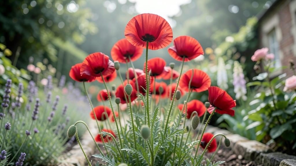 Velvet Red Poppies for Dramatic Height